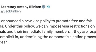 ABD, Bangladeş'te seçimlere engel olan kişilere vize vermeyecek