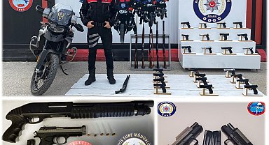Adana'da 101 ruhsatsız silah ele geçirildi