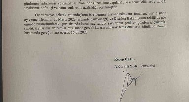 AK Parti'den yurtdışı sandık sayısı ve oy günü azaltılmasına itiraz