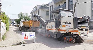 Alikahya'da asfalt mesaisi