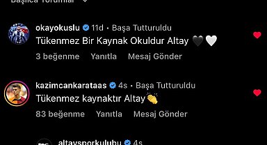 Altay'ın paylaşımına akademi oyuncuları yanıt verdi