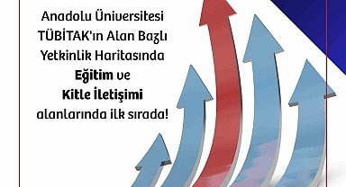 Anadolu Üniversitesi "Eğitim" ve "Kitle İletişimi" alanında ilk sırada
