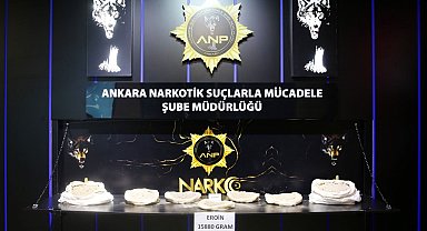 Ankara'da 15 kiloyu aşkın eroin ele geçirildi