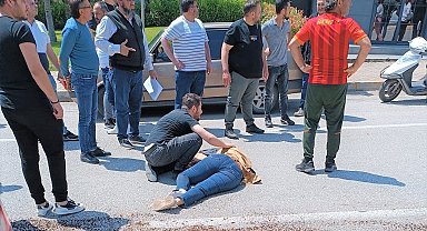 Aracın çarptığı kadın yaya ağır yaralandı