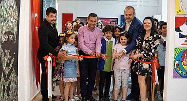 Aydın Özel Başak Koleji yılsonu resim sergisi açıldı