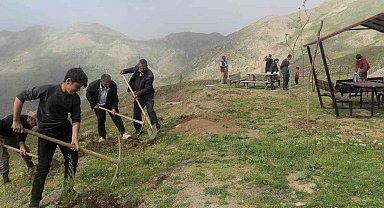 Batman'da terörden arındırılan yaylalar meyve fidanlarıyla donatıldı