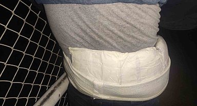 Belindeki korseden uyuşturucu çıktı