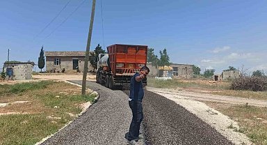 Birecik'te yol çalışmaları devam ediyor