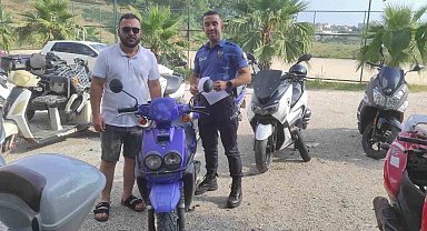 Çalınan motosiklet 11 gün sonra bulunup sahibine teslim edildi