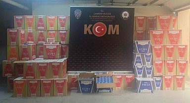 Çankırı'da 1 milyon 40 bin dal kaçak makaron ele geçirildi: 2 gözaltı