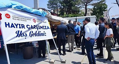 Çermik'te Kur-an kursu öğrencileri yararına 'hayır çarşısı' açıldı