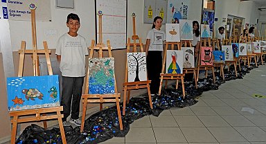 Çeşmeli öğrenciler atıkları sanat eserlerine dönüştürdü