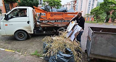 Çöp taksiler ile temizliğe devam