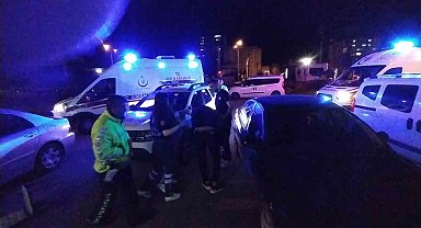 Çorum'da baba-oğlun bıçaklandığı kavga kamerada