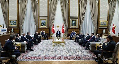 Cumhurbaşkanı Erdoğan, Şentop ile Cumhur İttifakı partilerinin genel başkanlarını kabul etti