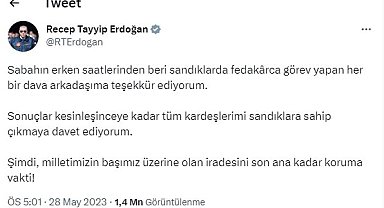 Cumhurbaşkanı Erdoğan'dan seçmenlere "sandıklara sahip çıkın" çağrısı