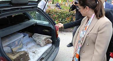 Doğalgaz hattı kazılarında tarihi parçalara rastlandı