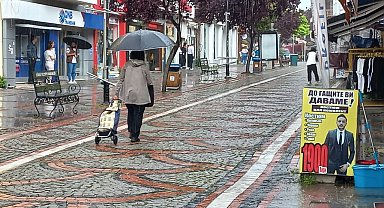 Edirne'de sağanak etkili oldu