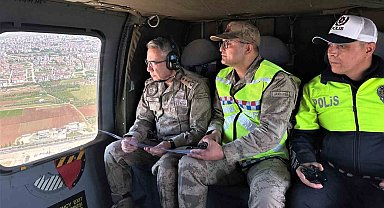 Elazığ'da helikopter destekli trafik denetimi yapıldı