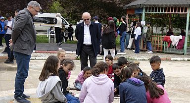 Hisarcık'ta köy okulunda geleneksel çocuk oyunları şenliği