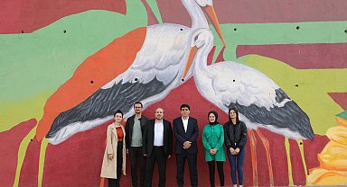 Iğdır Üniversitesinde bulunan 400 metrekarelik duvar, sanatla buluştu