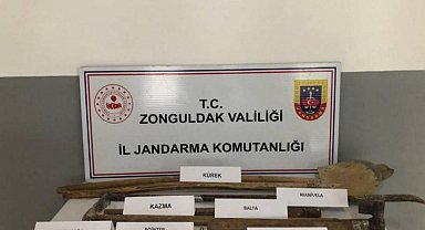 Kaçak kazı yapan 4 şahıs suçüstü yakalandı