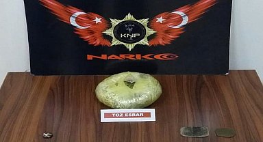 Kars'ta uyuşturucu, narkotik köpeği Daxo'ya takıldı