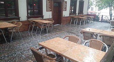 Kastamonu'da dolu ve sağanak yağış etkili oldu