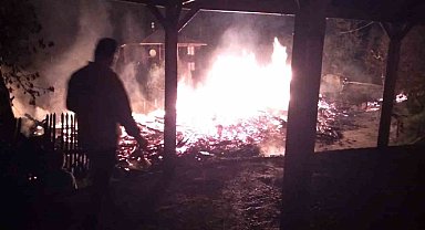 Köyde çıkan yangında 3 ev küle döndü
