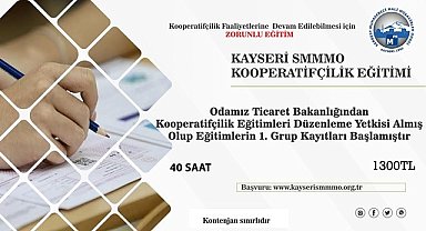 KSMMMO kooperatiflere eğitim verecek