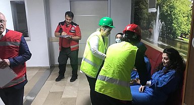 KTÜ Farabi Hastanesi'nde yangın tatbikatı yapıldı