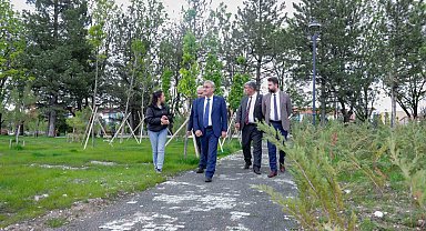 Kütahya Millet Bahçesi'nde incelemelerde bulundu