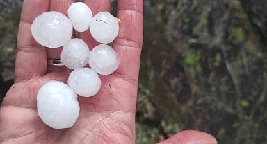 Malatya'da ceviz büyüklüğünde dolu yağdı