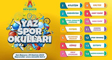 Nevşehir'de Yaz Spor Okulu kayıtları başladı