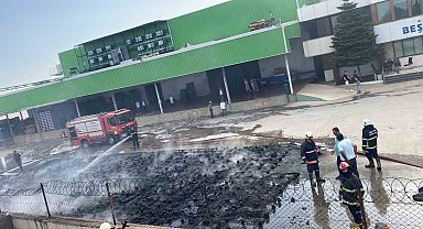 Paketleme tesisinde çıkan yangın söndürüldü
