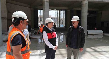 Şahinbey millet kütüphanesi hızla yükseliyor