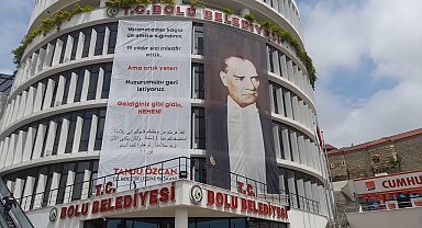 Seçim yasaklarına aykırı olduğu gerekçesiyle pankart indirildi