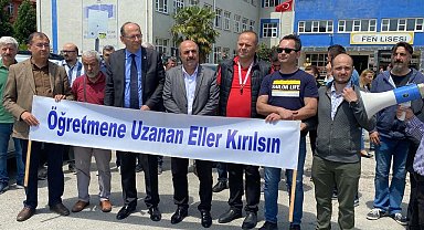 Sendikalardan darp edilen öğretmene destek açıklaması