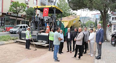 Soma'da asfalt çalışmaları sürüyor