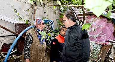 Su basan evlerde tahliye çalışmaları devam ediyor