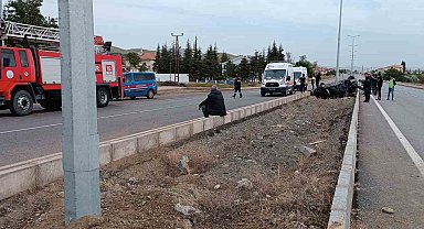 Takla atan otomobilde can verdi
