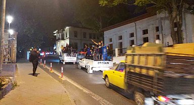 Tekirdağ sokakları korna sesleriyle yankılandı