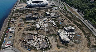 Trabzon Şehir Hastanesi'nde inşaat çalışmaları hızlandı