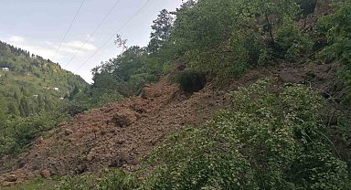 Trabzon'un Şalpazarı ilçesinde heyelan