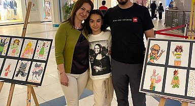10 yaşındaki Mila'nın ilk resim sergisi
