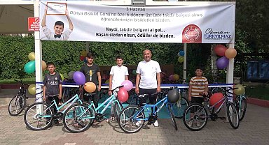 6 takdir getiren öğrenciye bir bisiklet hediye
