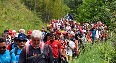95 kilometrelik 'Atatürk ve İstiklal Yolu Yürüyüşü' 3'üncü gününde devam etti
