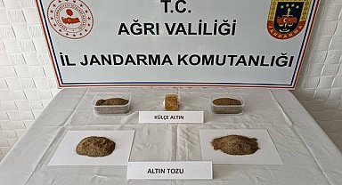 Ağrı'da külçe altın ve altın tozu ele geçirildi