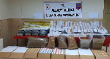 Aksaray jandarmadan kaçak sigara operasyonu