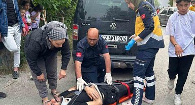 Aksaray'da otomobil bisiklete çarptı: 1 yaralı